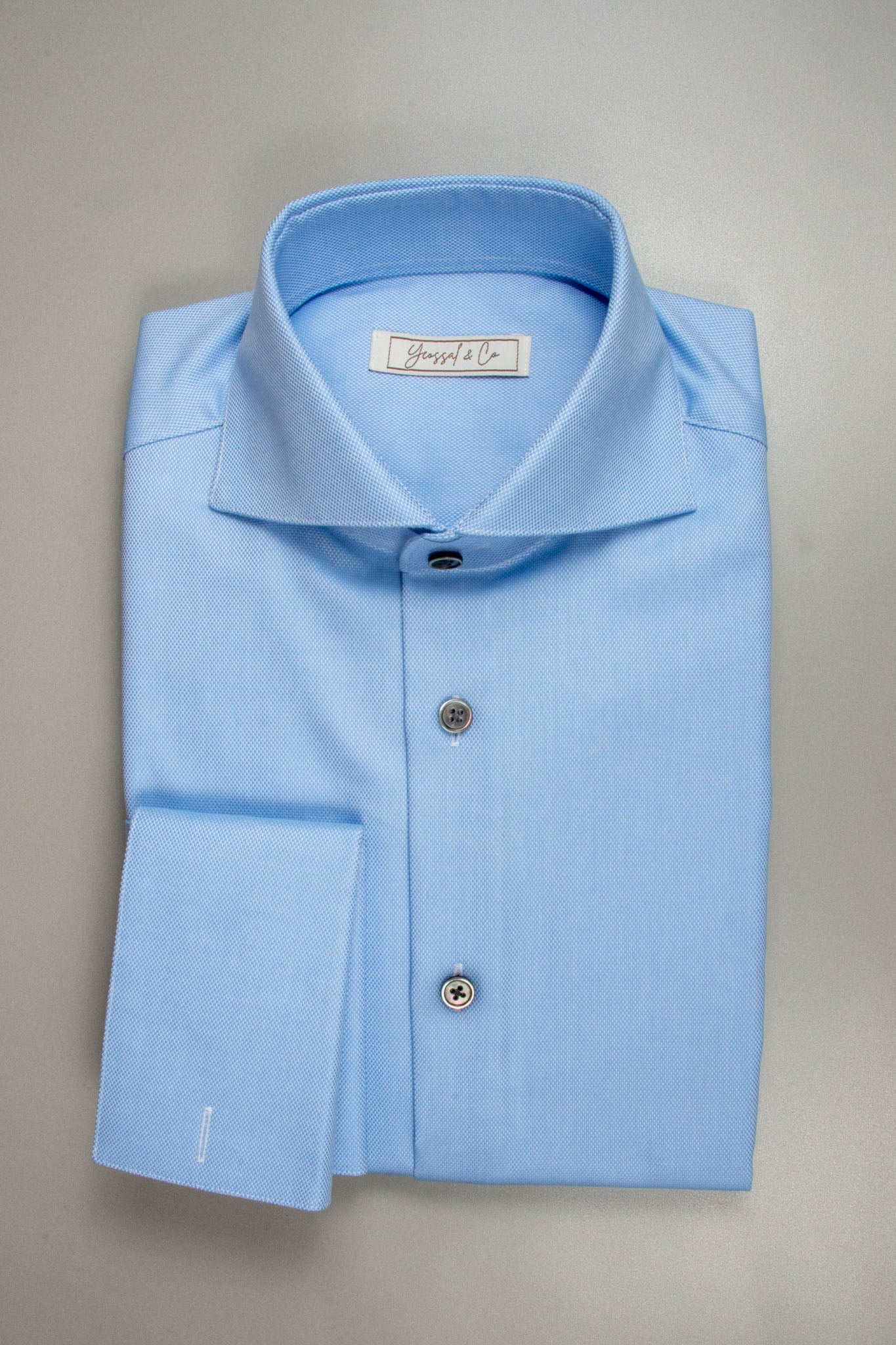 Blue Cotton Twill Shirt MGC0972