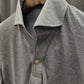 Melange Grey Stretch-Cotton Long Sleeves Shirt - SS093