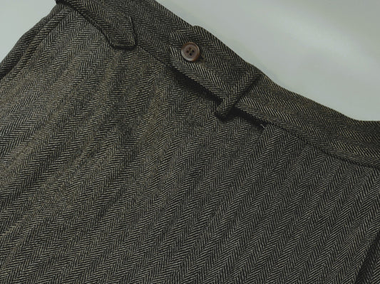 Lanitex Wool Herringbone Trousers  - ST137
