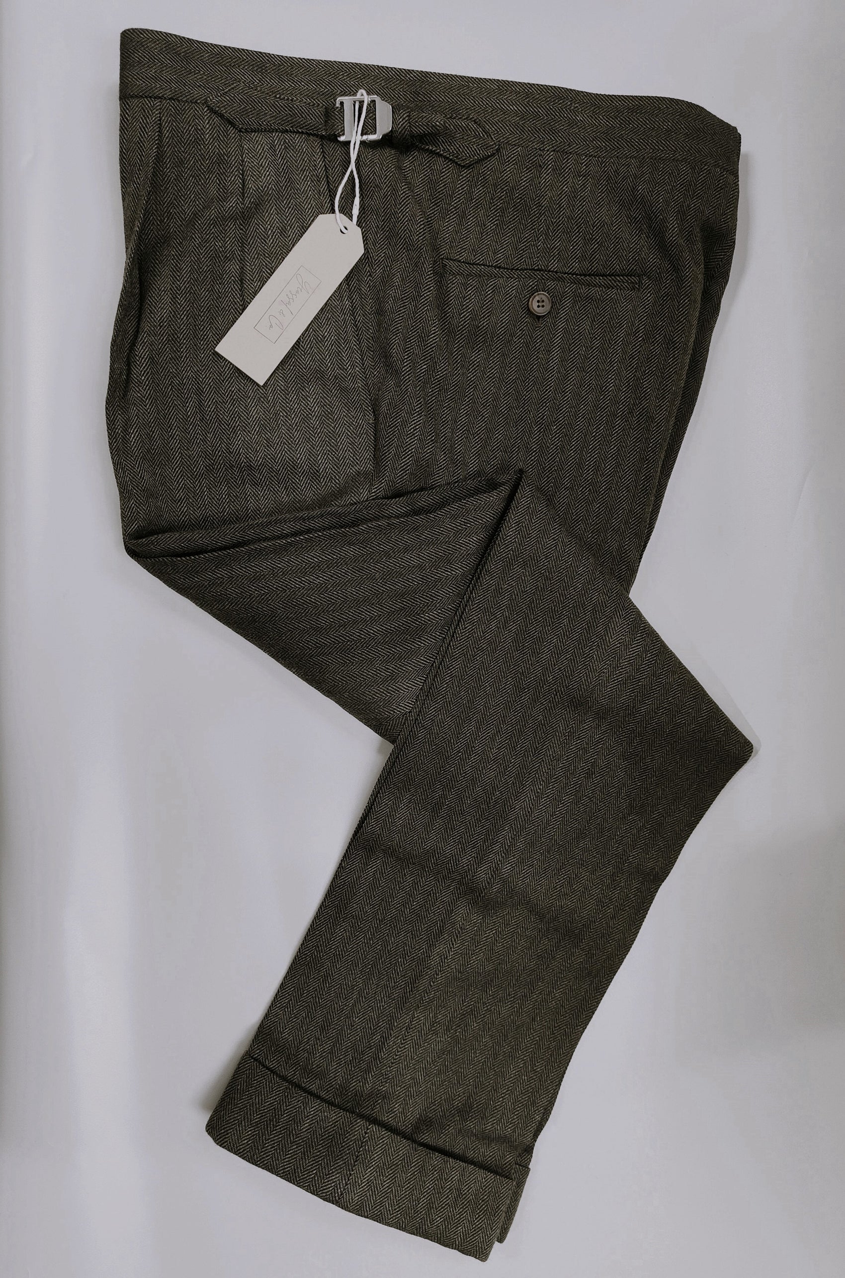 Lanitex Wool Herringbone Trousers - ST137