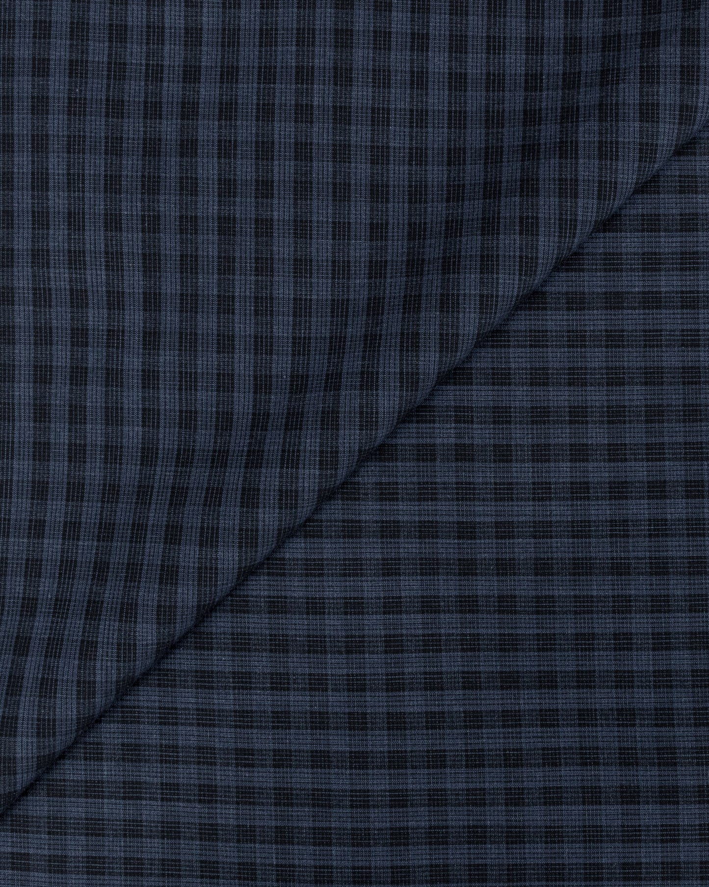 Zuma Melange Indigo Checks Cotton Shirt MSC3298
