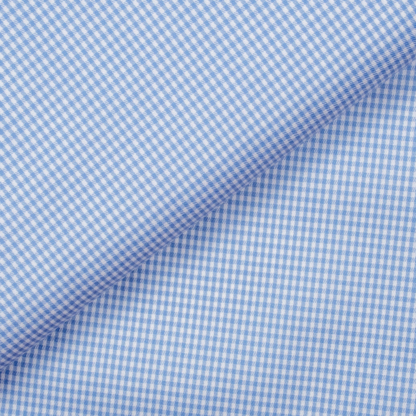 Expo Twill Blue Gingham Custom Cotton Shirt MFC0202