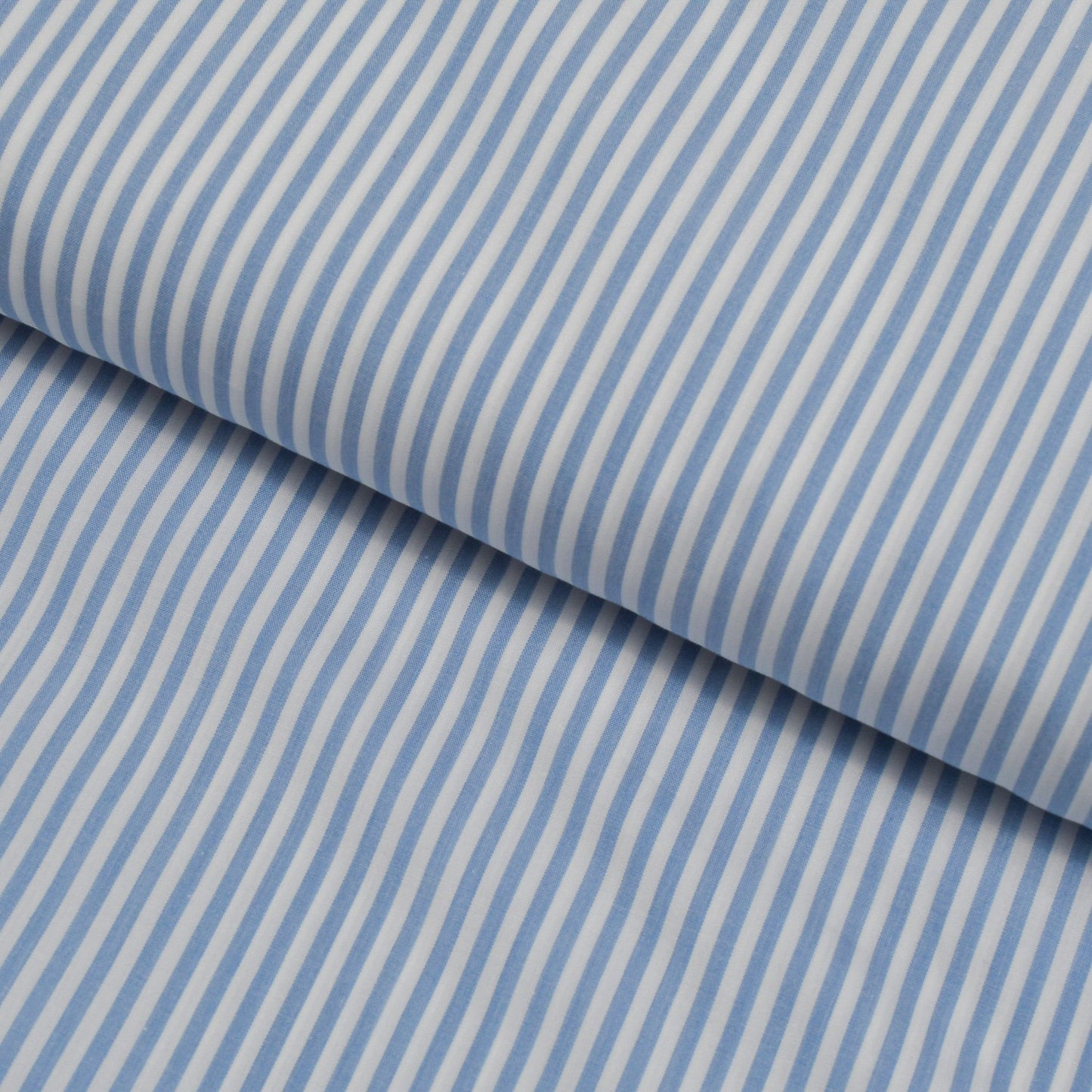 Breath Melange Zephir Blue Stripes Custom Cotton Shirt MFC0537