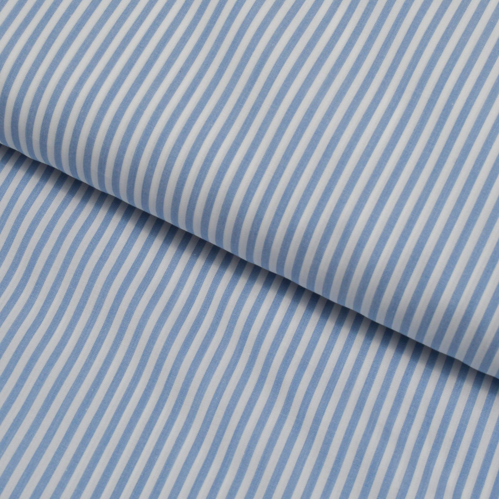 Breath Melange Zephir Blue Stripes Custom Cotton Shirt MFC0537
