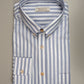 Havana Blue Stripe Cotton-Linen Shirt