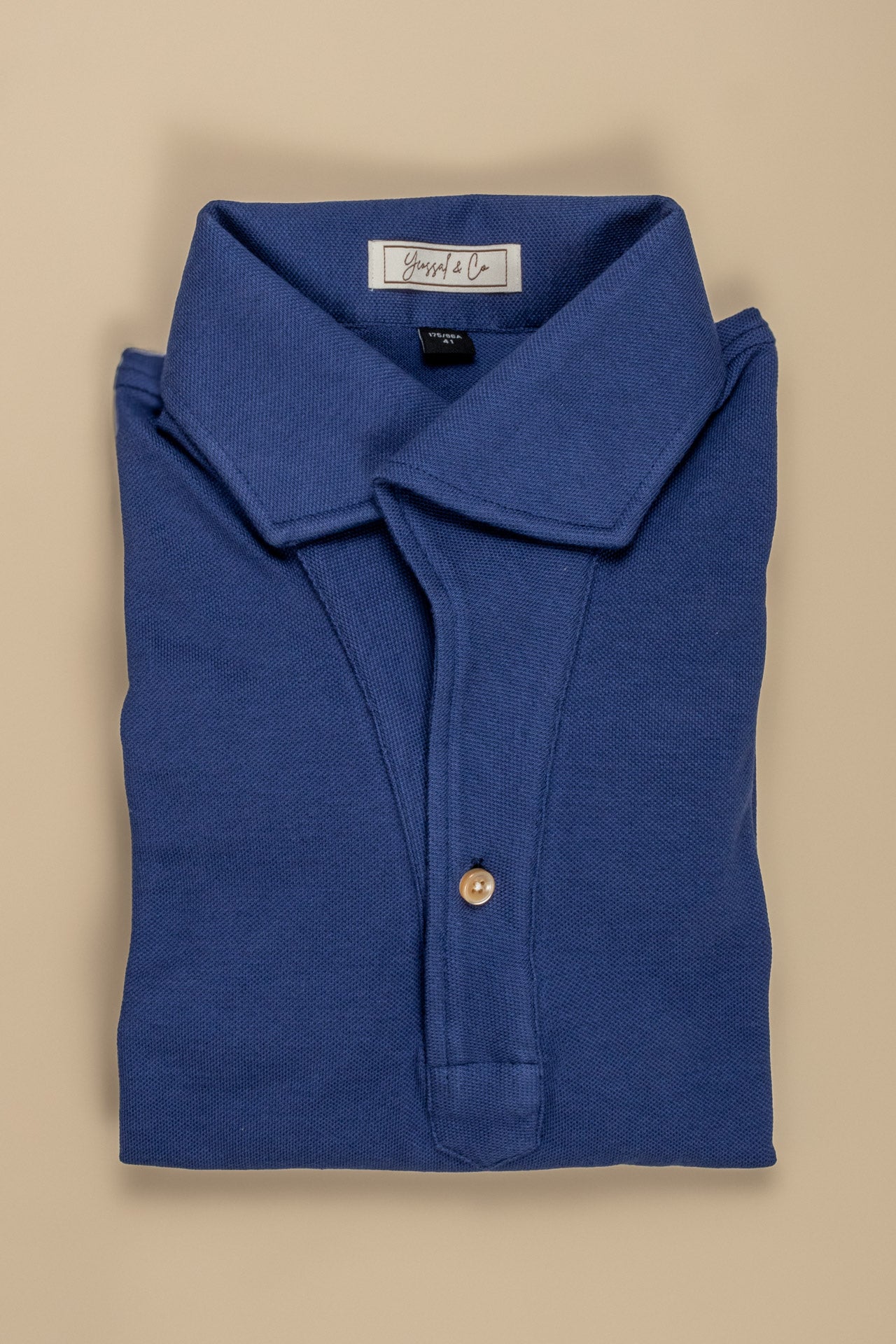 Cobalt Blue Stretch-Cotton Pique Polo Shirt MPC3069
