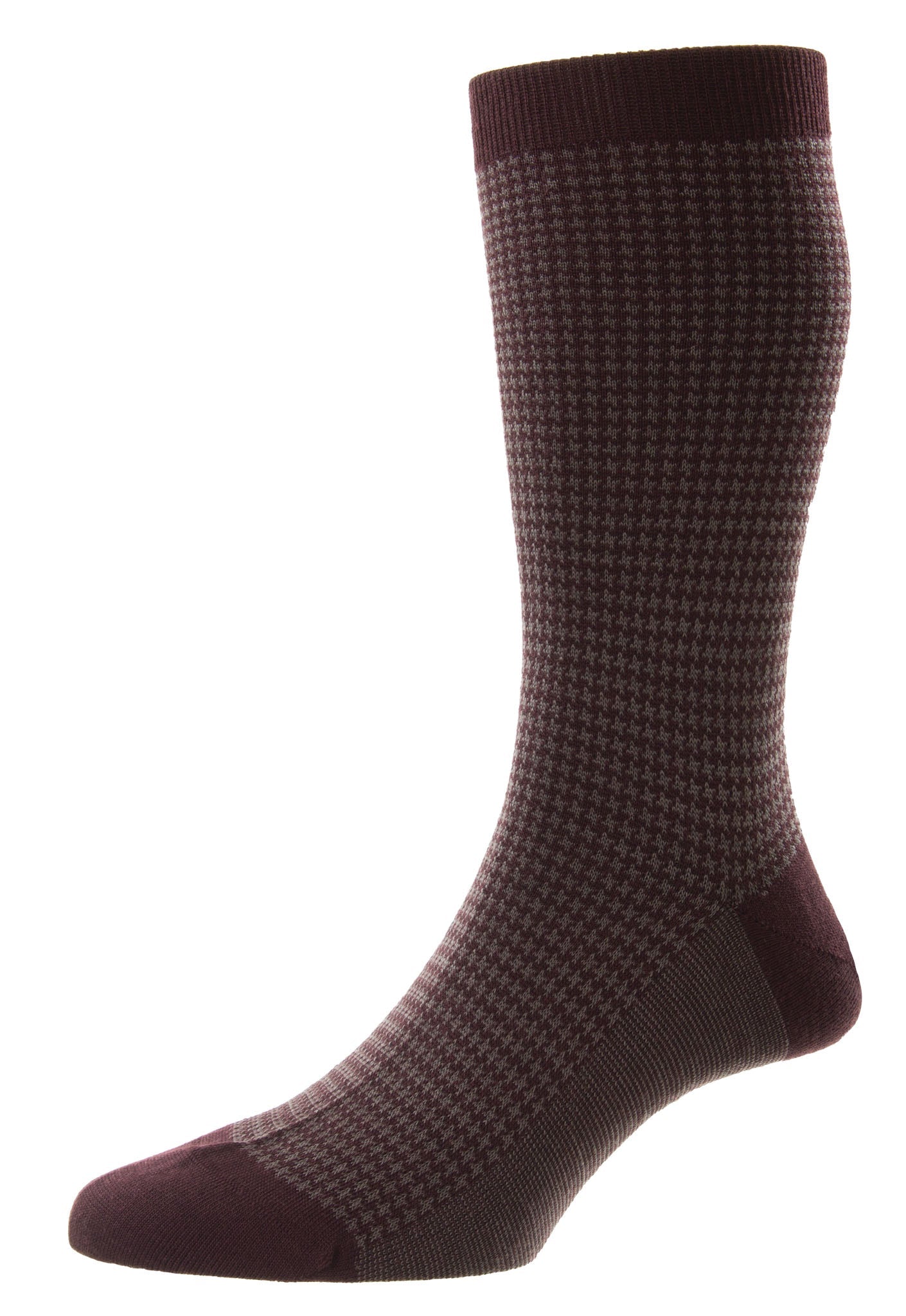 Highbury Houndstooth Merino Wool Men's Socks - Yeossal & Co