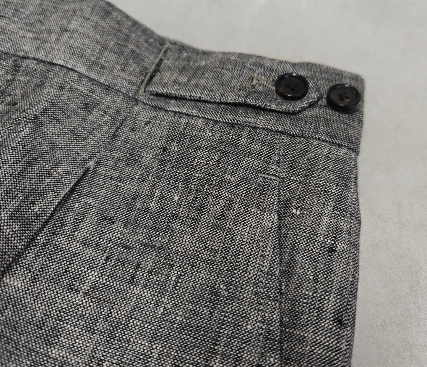 Plain Charcoal Linen Trousers - ST139 - Yeossal & Co