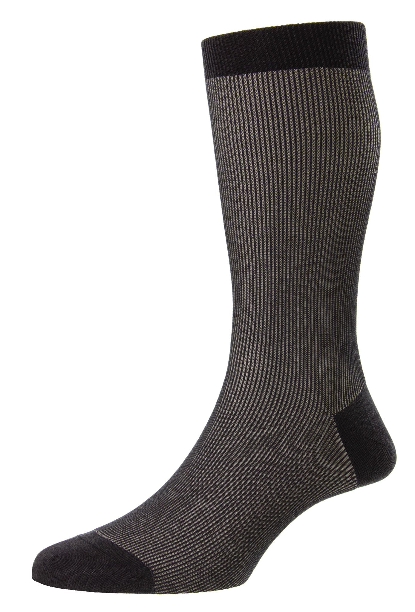 Santos Shadow Rib Cotton Men's Socks - Yeossal & Co