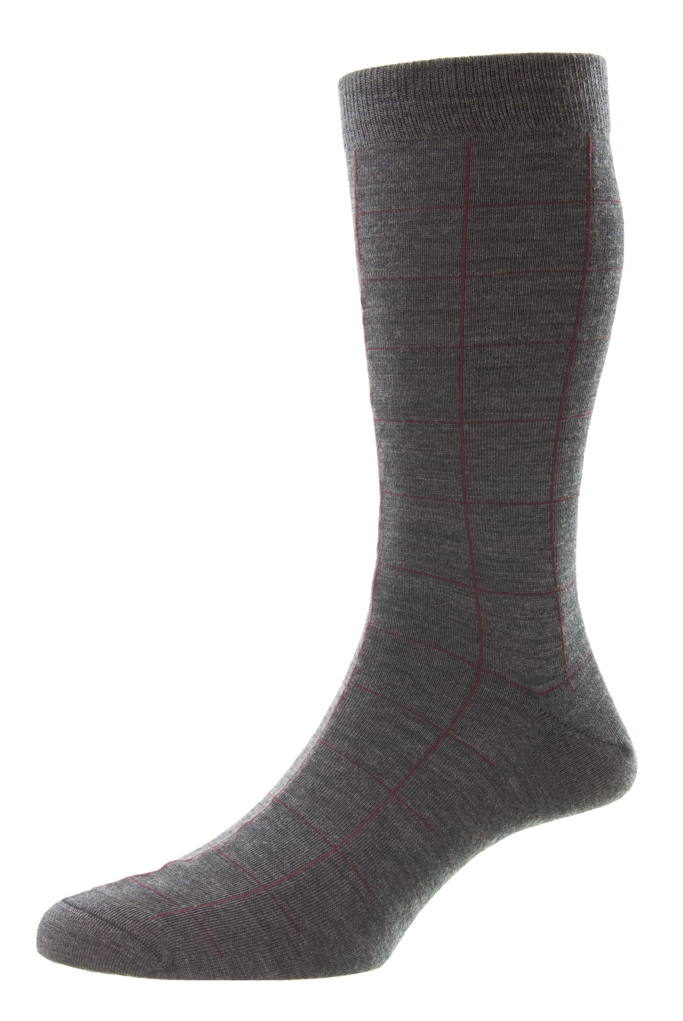 Westleigh Windowpane Merino Wool Men's Socks - Yeossal & Co
