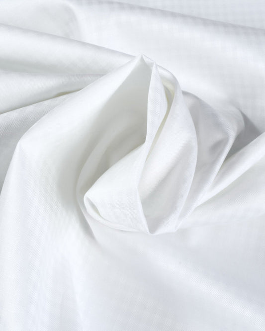 White Small Checks Twill Cotton Custom Shirt MSC3097 - Yeossal & Co