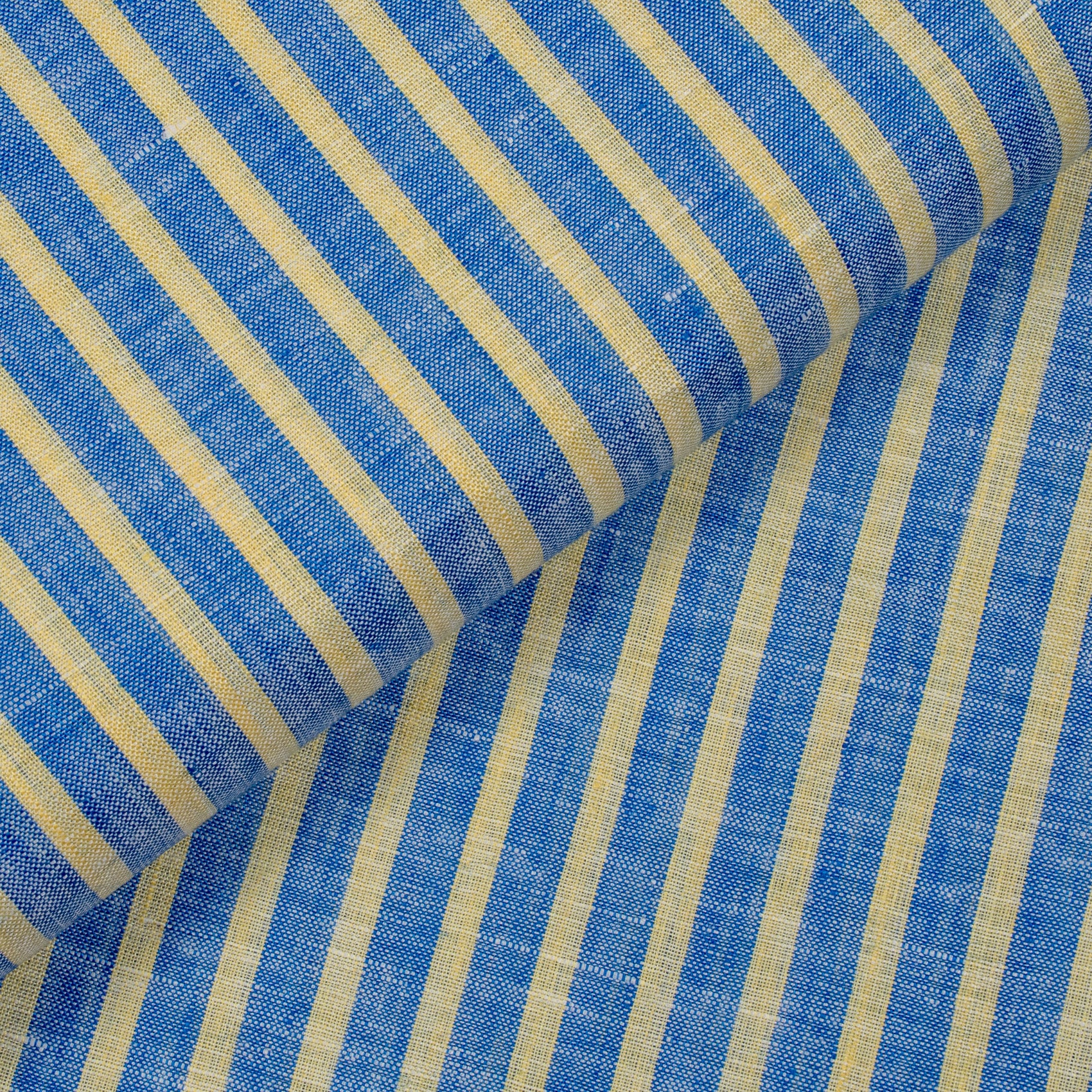 Blue/Yellow Stripes Linen Shirt