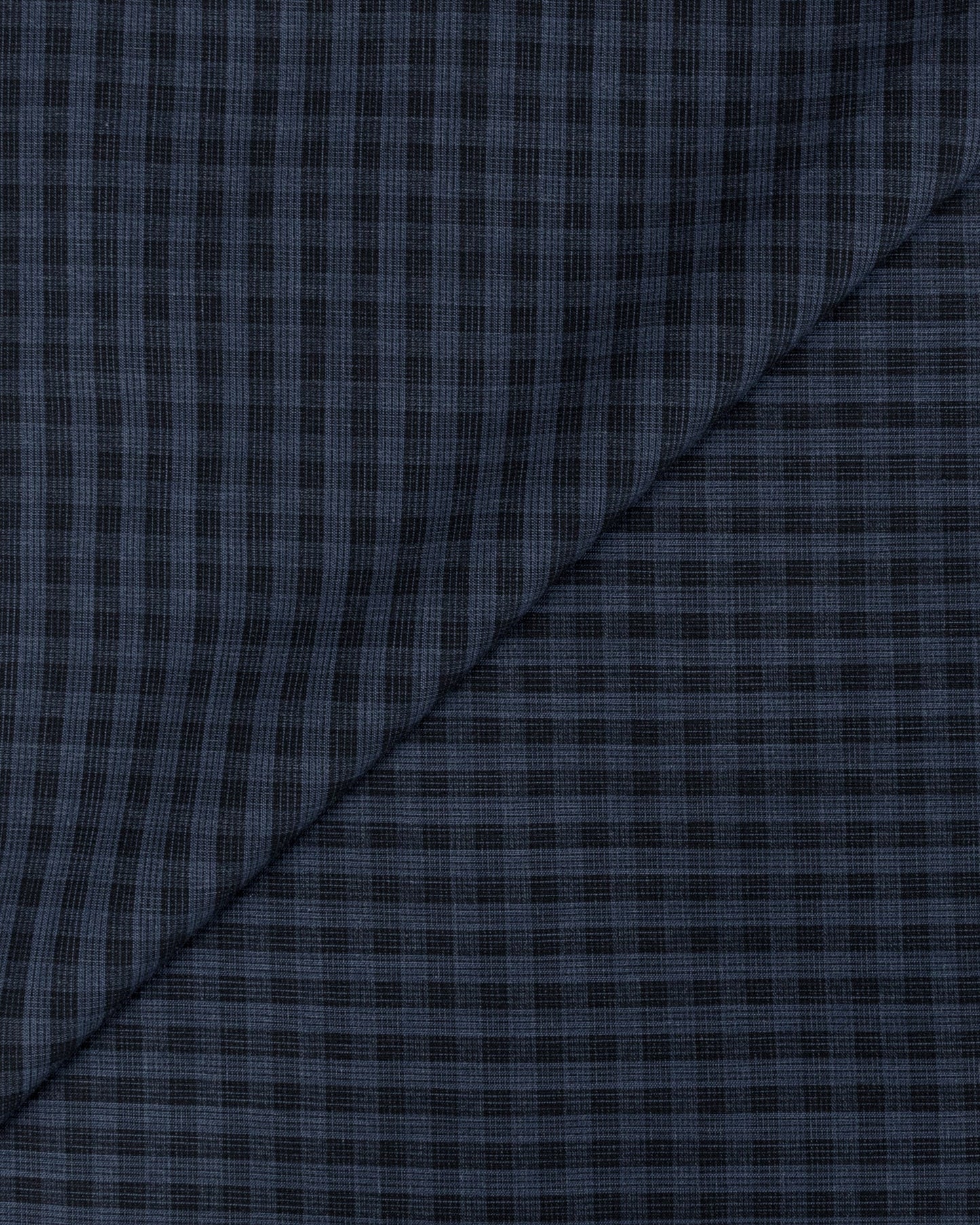 Zuma Melange Indigo Checks Cotton Shirt MSC3298 - Yeossal & Co