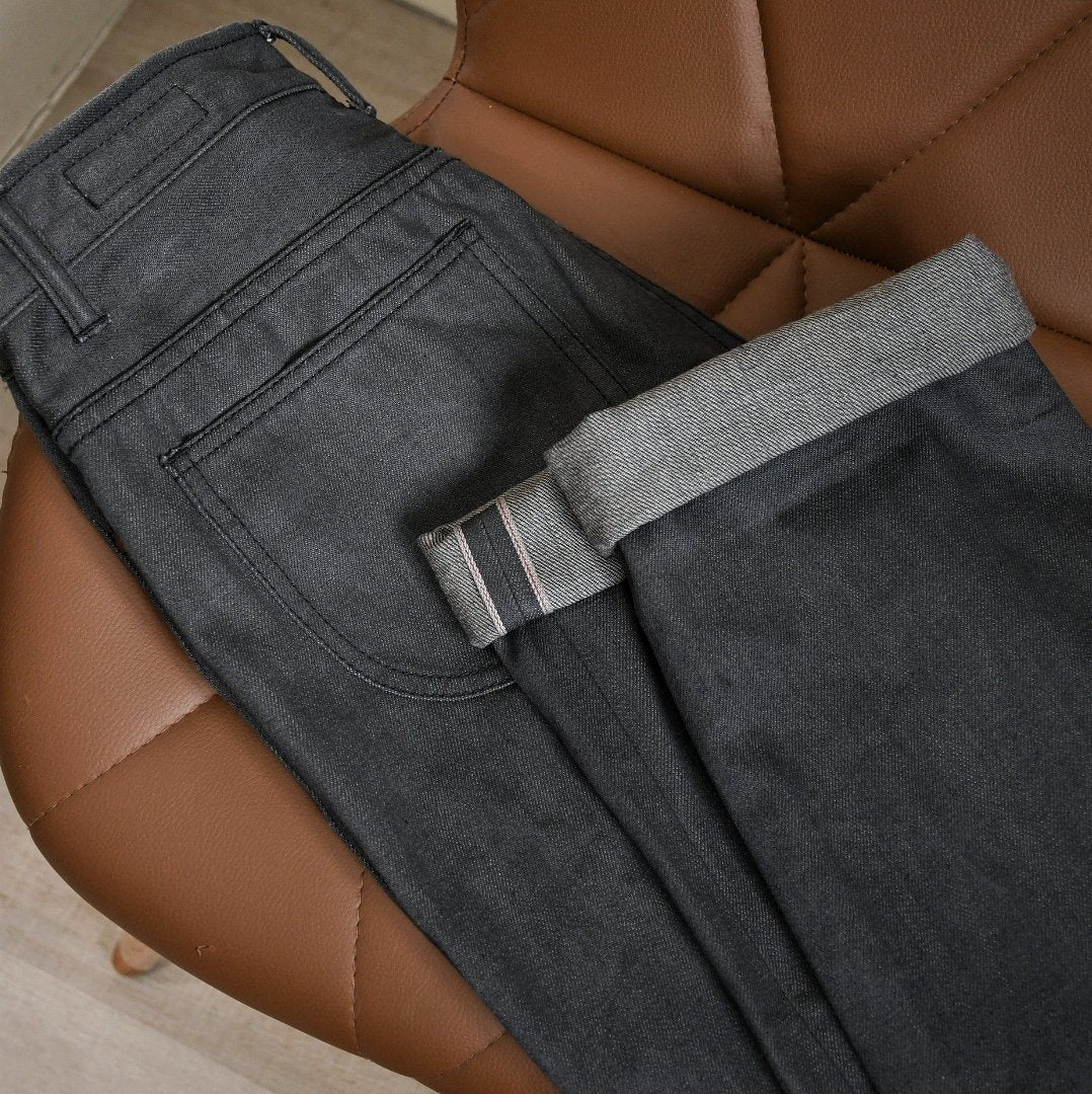 One Washed Premium Smoke Grey Selvedge Denim