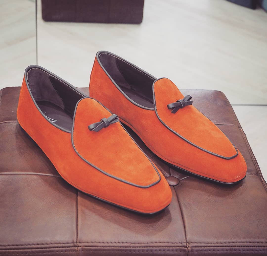 Leonie Suede Loafer With Tie