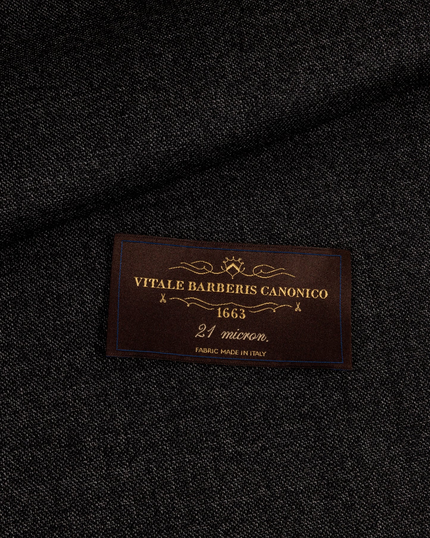 21 Micron Superbio Dark Grey Plain Custom Wool Trousers MMW0023