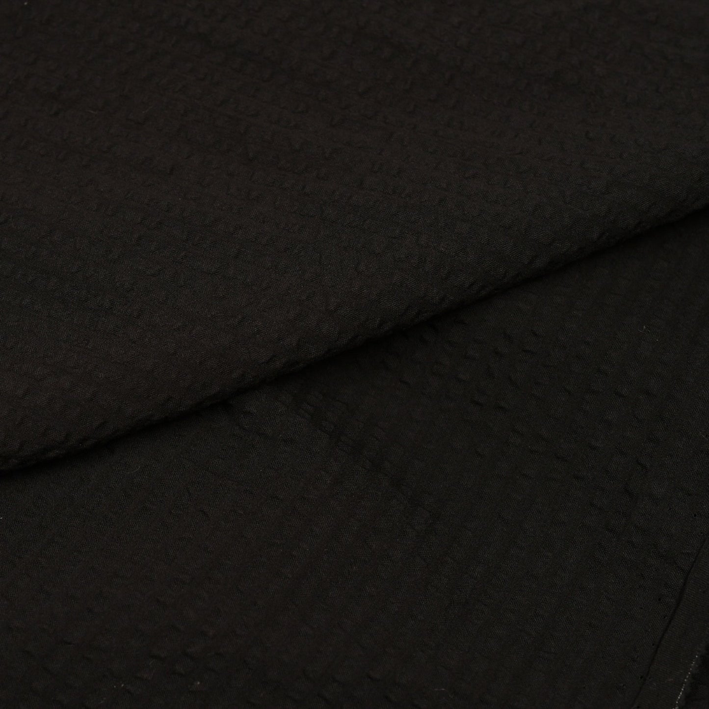 Thomas Mason Black Seersucker Shirt