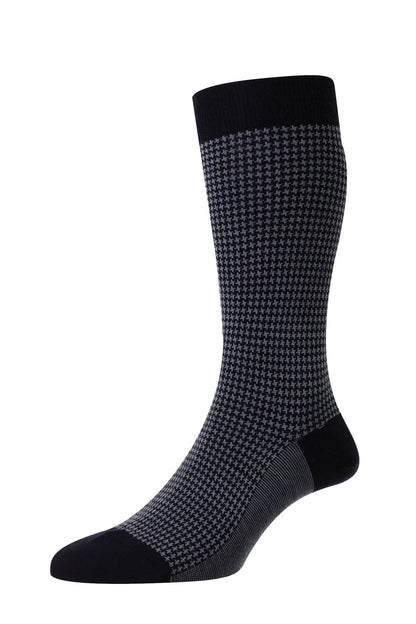 Highbury Houndstooth Merino Wool Men's Socks