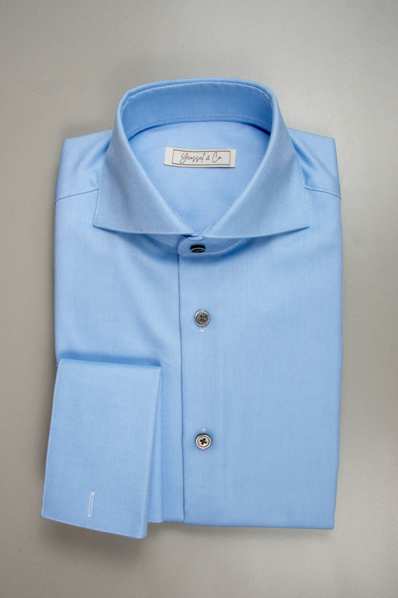 Blue Cotton Twill Shirt MGC0972