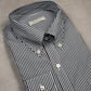 San Francisco Dark Green Stripe Poplin Cotton Shirt MSC0761