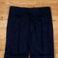 Brezza Deep Navy Heavy Twill Stretch-Cotton Trousers MGC2155