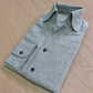 Green Linen Long Sleeves Shirt - SS107