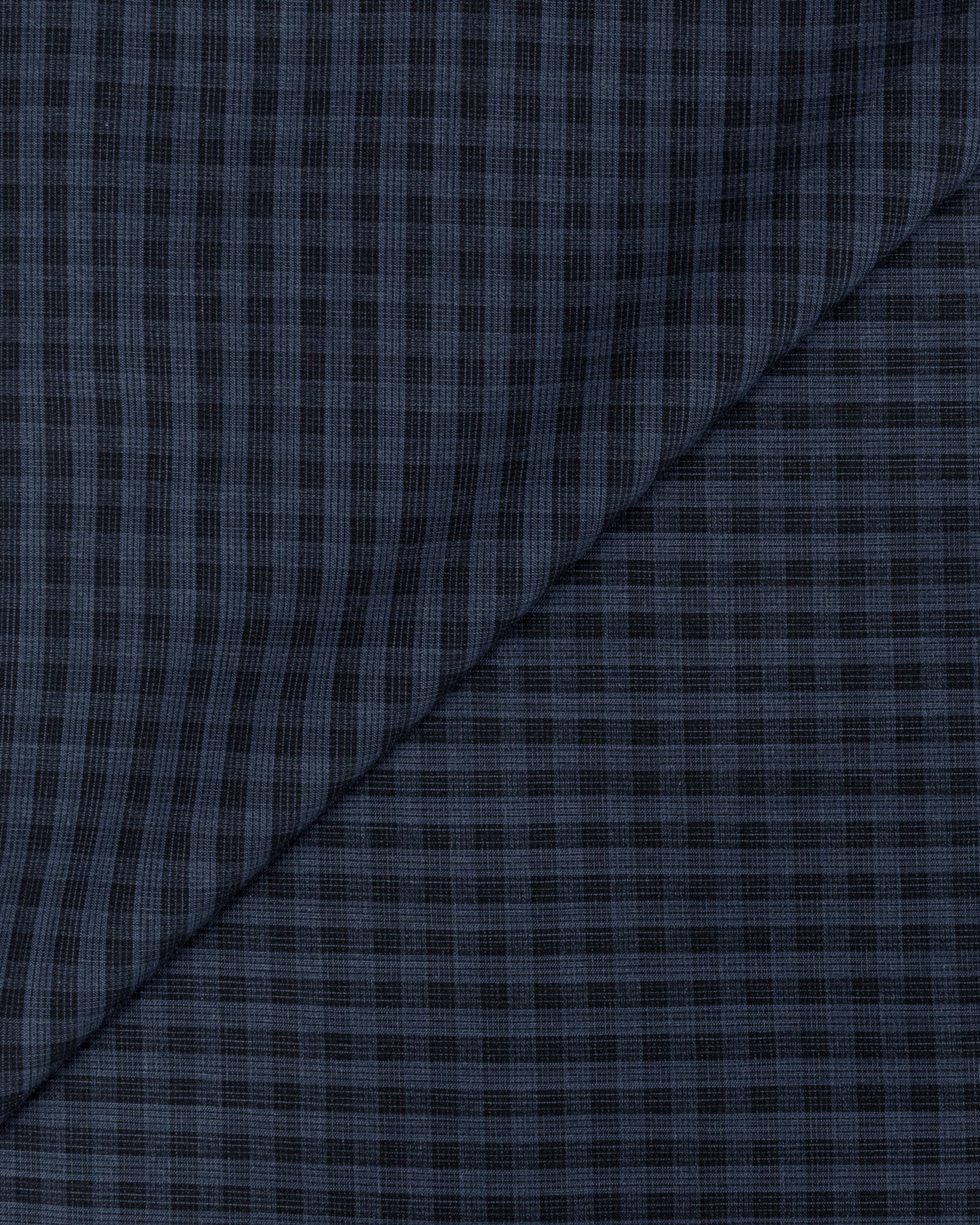 Zuma Melange  Indigo Checks Cotton Shirt MSC3298