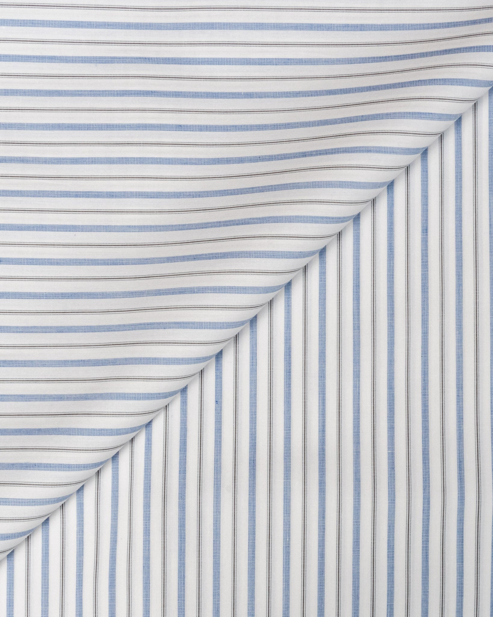 Dante Melange Blue/Gray/White Stripe Cotton Shirt MSC3301