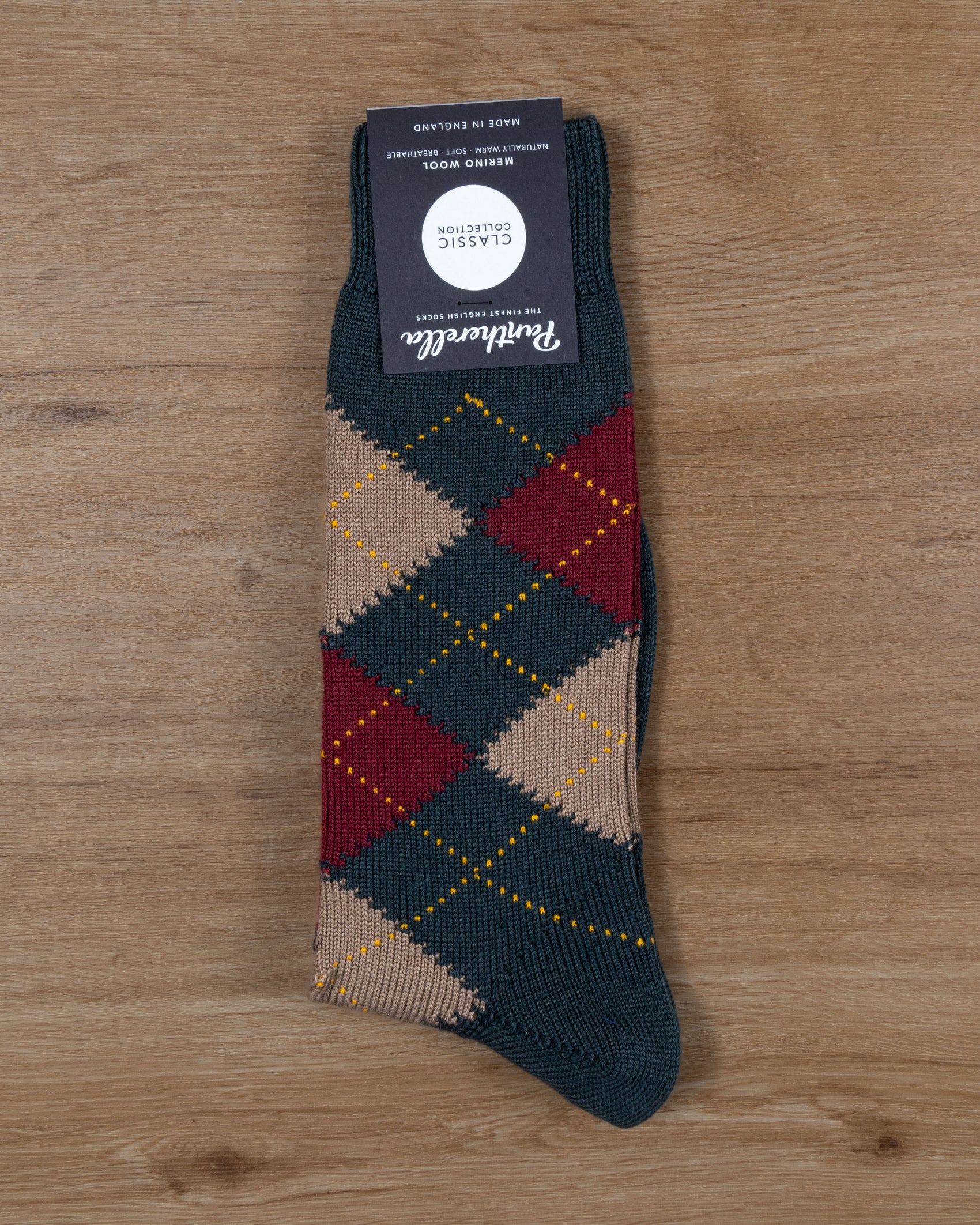 Racton Argyle Merino Wool Men's Socks