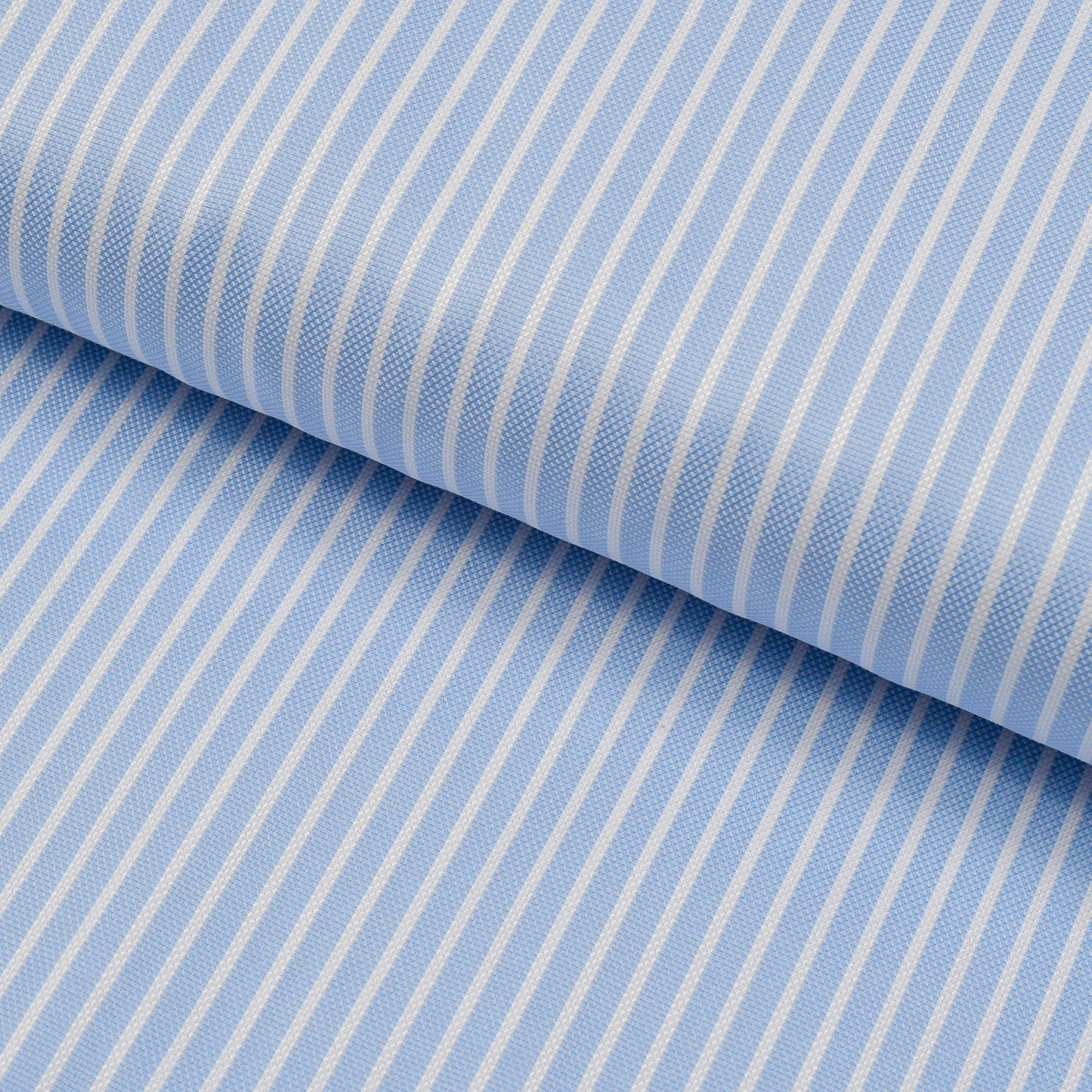 Oxford 120 Blue/White Stripes Cotton Shirt