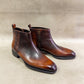 Brown Patina Chelsea Boots (Display Pair SY060)