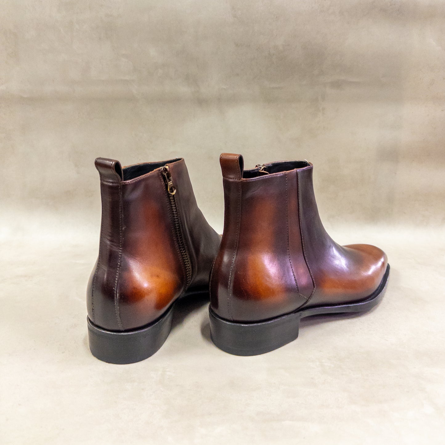 Brown Patina Chelsea Boots (Display Pair SY060)