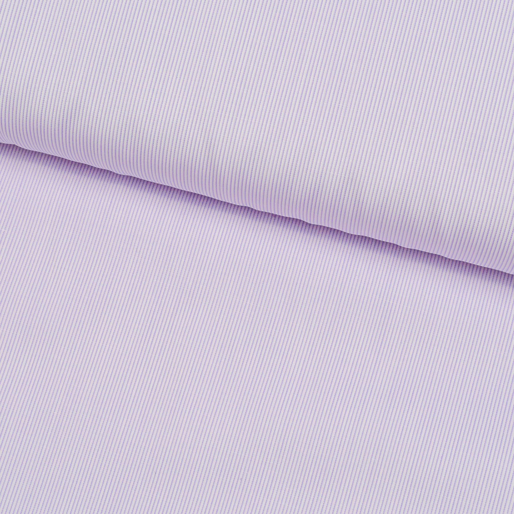 Boeing Fine Stripe Pale Violet Poplin Cotton Shirt