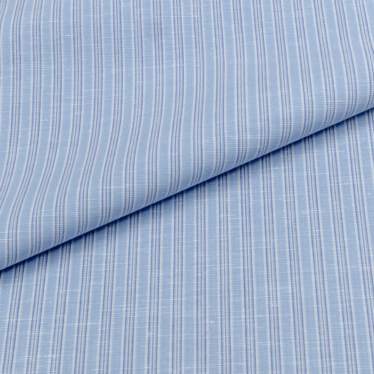 Havana Blue Stripes Cotton-Linen Shirt