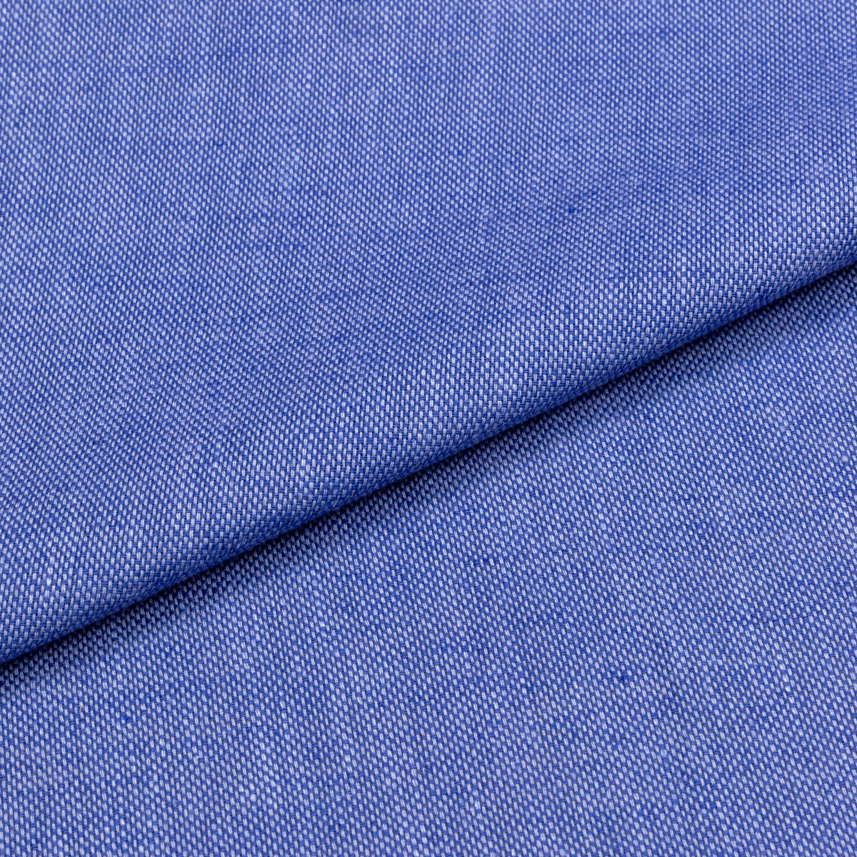 Malibu Blue Cotton-Linen Dobby Shirt MSA0790