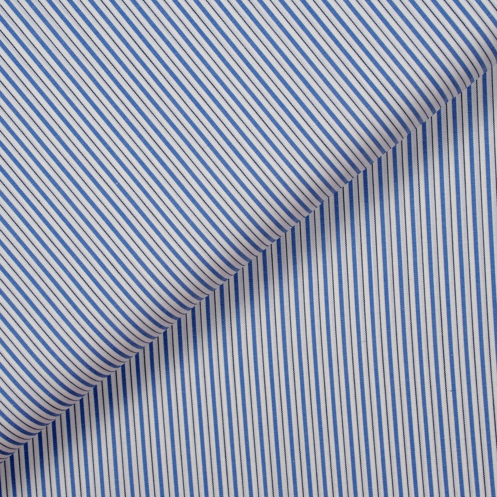 Monti Double Stripe Blue/Black Cotton Shirt