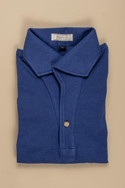 Kai Stretch-Cotton Pique Long Sleeve Polo Shirt