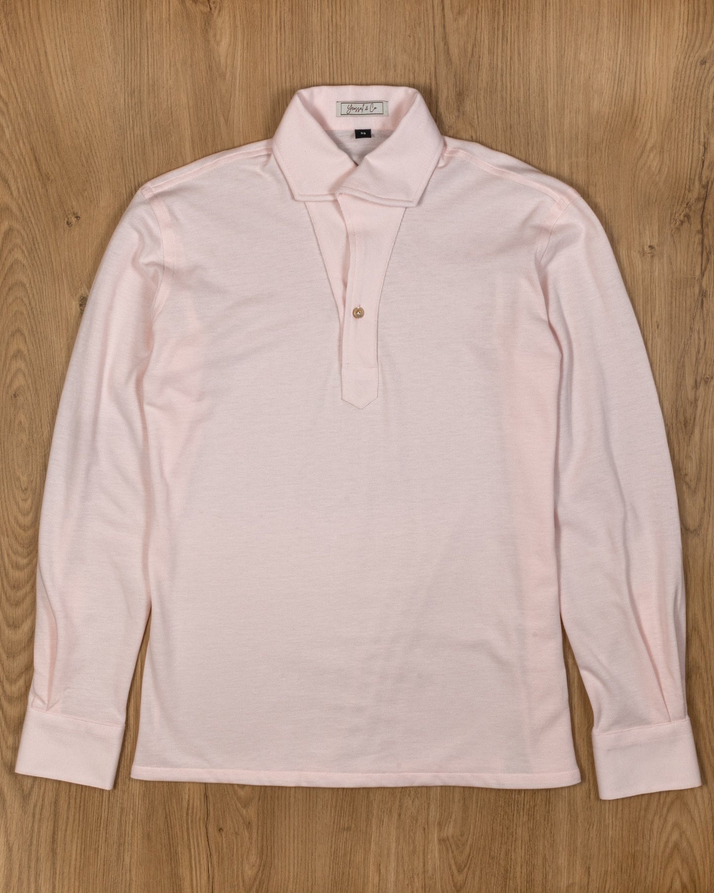 Kai Stretch-Cotton Pique Long Sleeve Polo Shirt