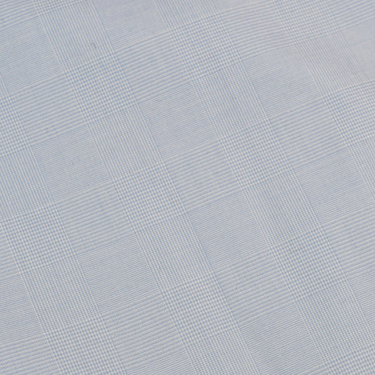 Light Blue Plaid Cotton Shirt