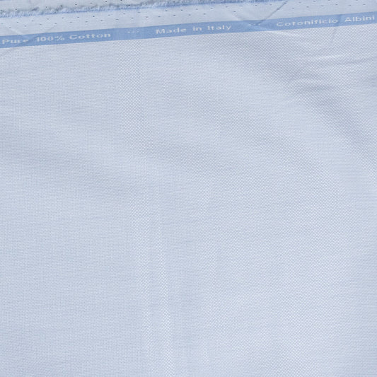 Albini Light Blue Oxford Custom Cotton Shirt MFC0381 - Yeossal & Co