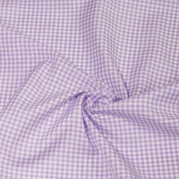 Avellino Lilac Poplin Check Custom Shirt 8660.8307.900 - Yeossal