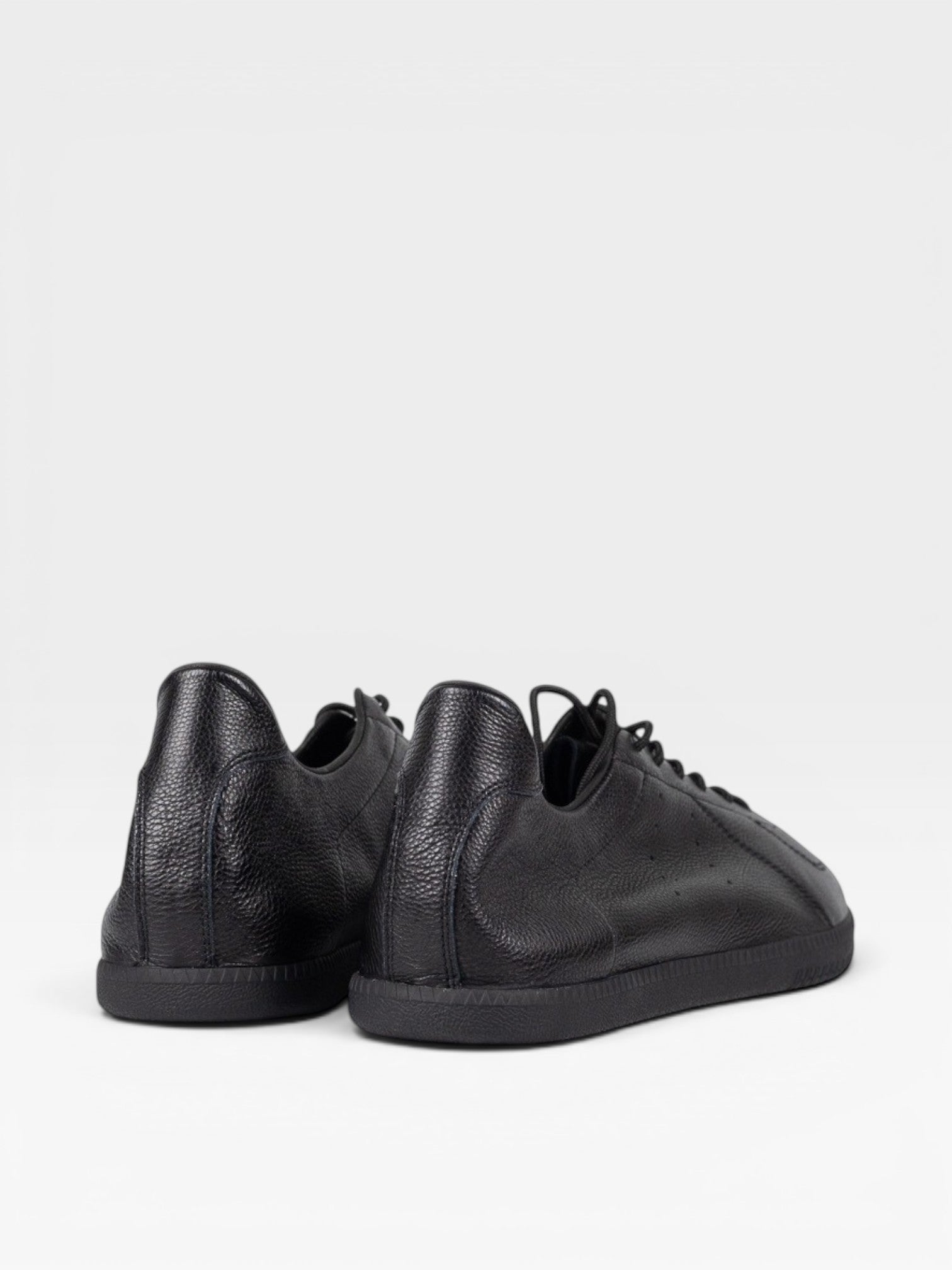 Black Leather Unlined GAT Sneakers - Yeossal