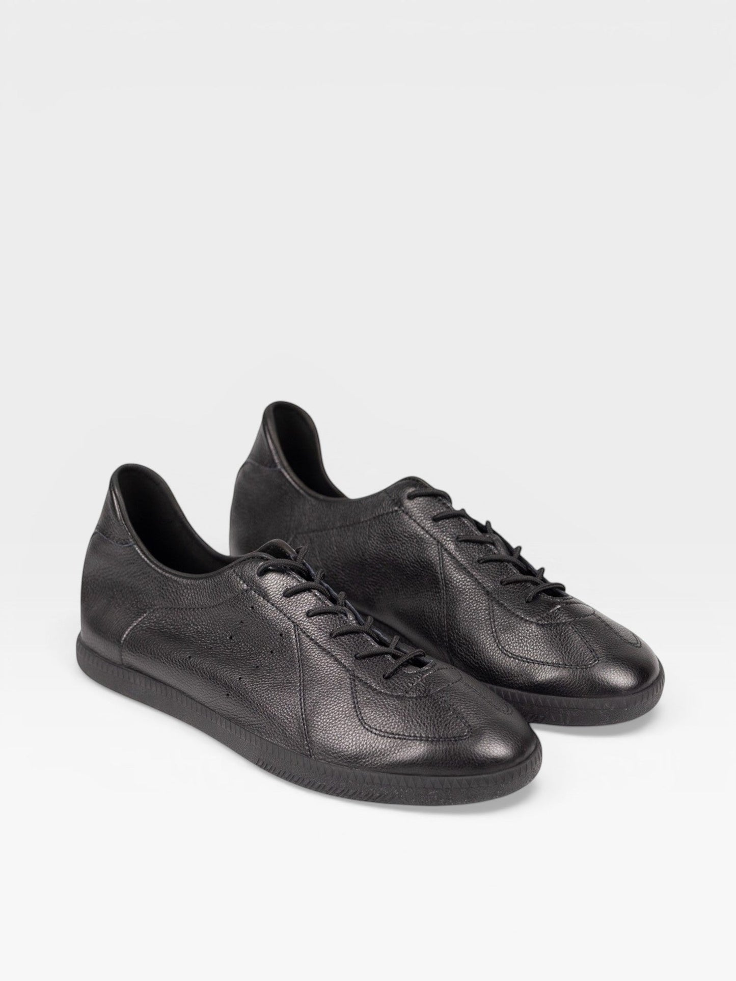 Black Leather Unlined GAT Sneakers - Yeossal