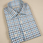 Blue Check Brushed Cotton Shirt MSC2905 - Yeossal & Co