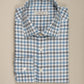 Blue Check Brushed Cotton Shirt MSC2905 - Yeossal & Co