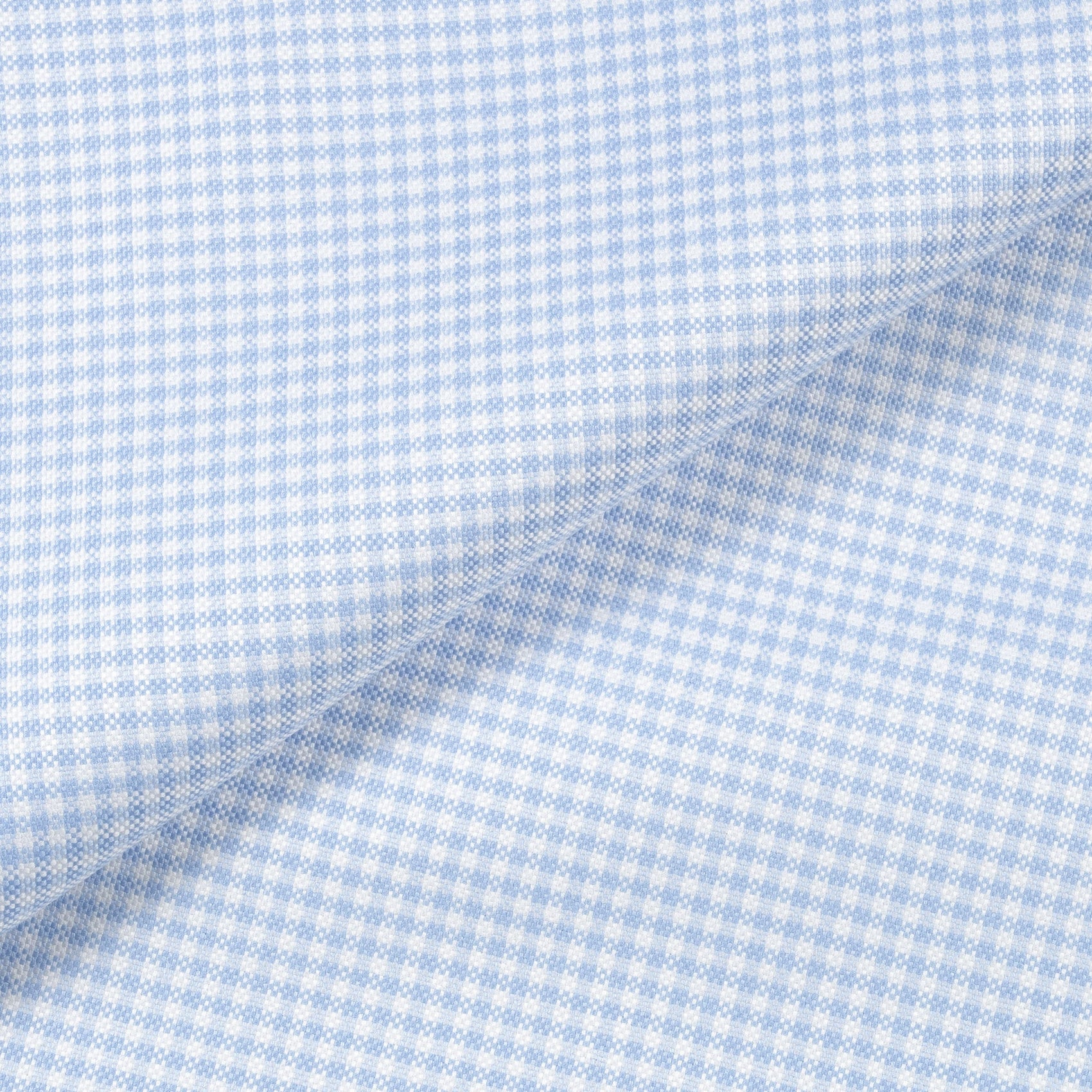 Blue/White Gingham Cotton Shirt - Yeossal & Co