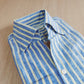 Blue/Yellow Stripes Linen Shirt - SS110 - Yeossal & Co