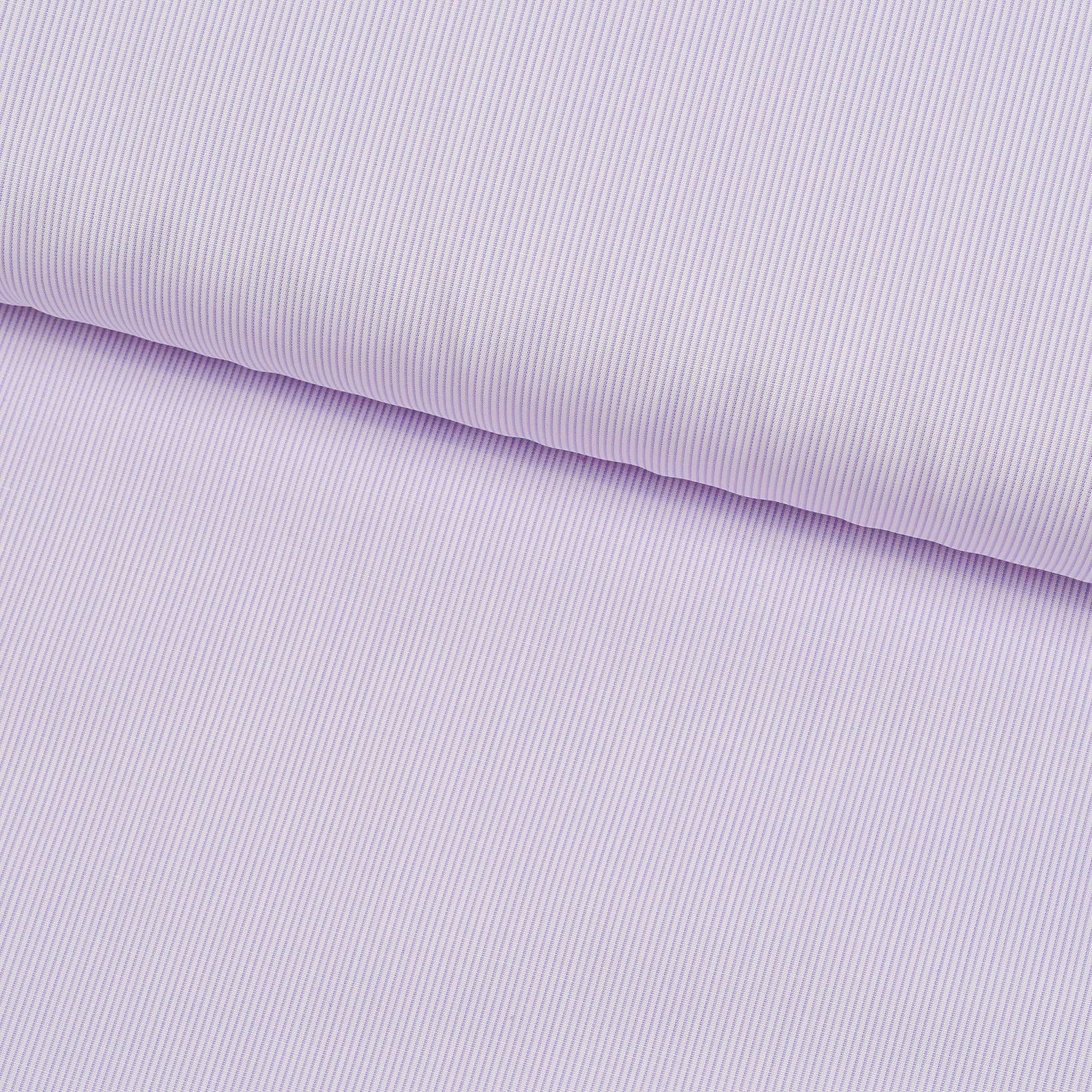 Boeing Fine Stripe Pale Violet Poplin Custom Cotton Shirt MFC0390 - Yeossal & Co