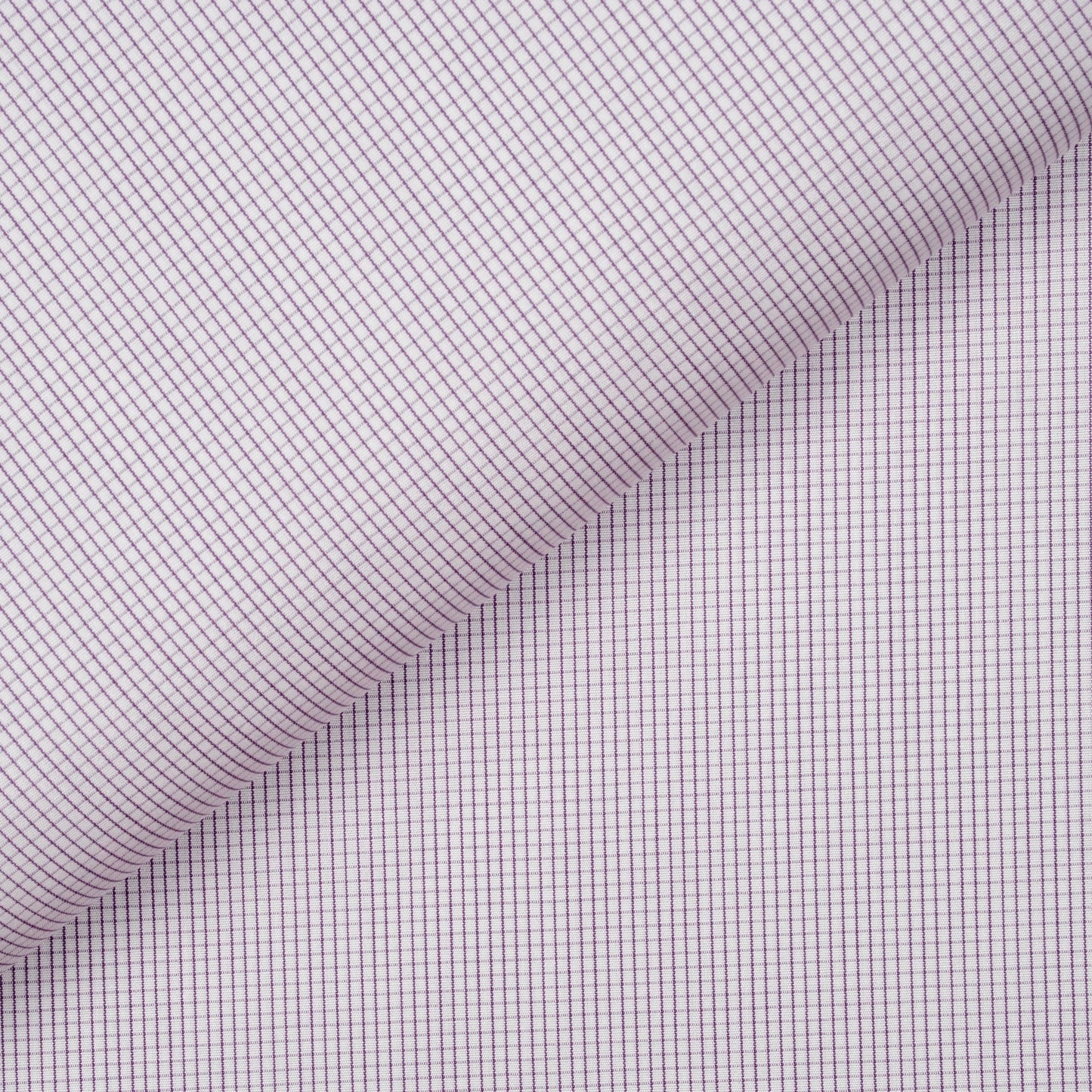 Boeing Popeline Purple Small Checks Custom Cotton Shirt MFC0502 - Yeossal & Co