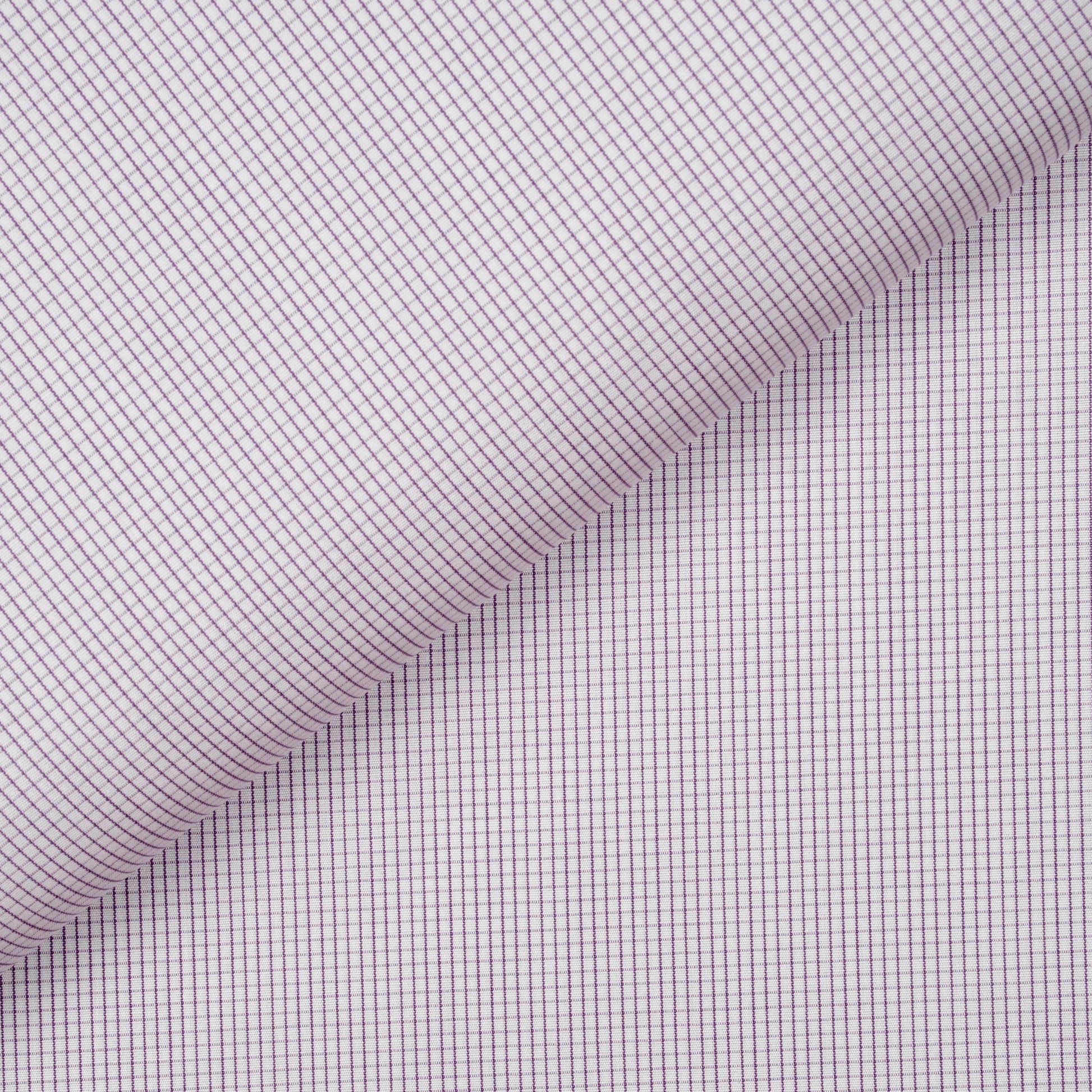 Boeing Popeline Purple Small Checks Custom Cotton Shirt MFC0502 - Yeossal & Co